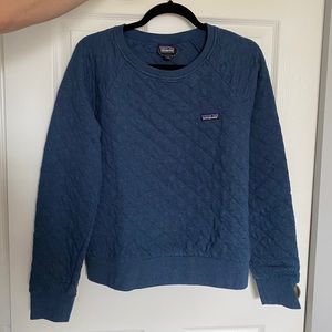 EUC Patagonia Quilted Crewneck Blue M